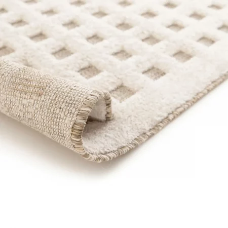 Alfombra Diseño Cuadros en Relieve Diena 40418 Blanco - Universal (3)