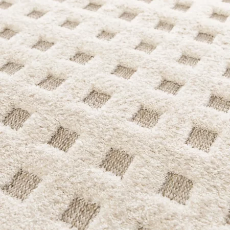 Alfombra Diseño Cuadros en Relieve Diena 40418 Blanco - Universal (4)