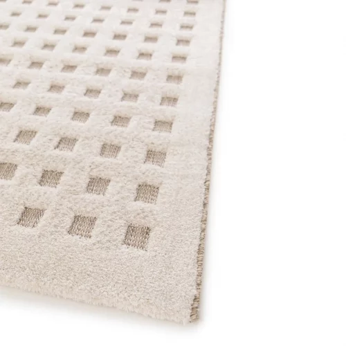 Alfombra Diseño Cuadros en Relieve Diena 40418 Blanco - Universal (6)