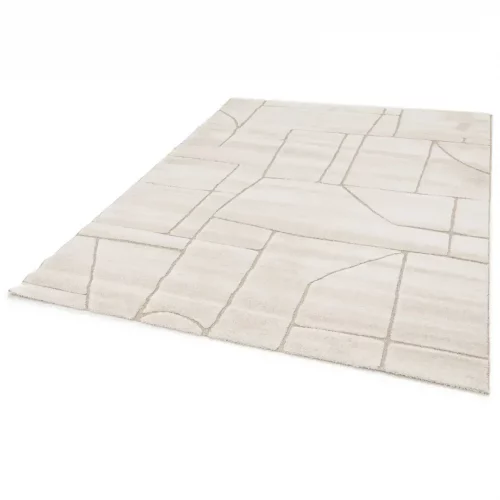 Alfombra Diseño Étnico en Relieve Diena 40406 Blanco - Universal (7)