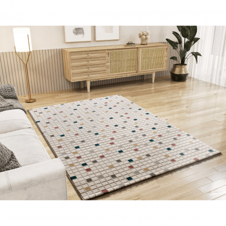 Alfombra Estilo Damero con Relieve Karisma 12764 Multicolor - Universal (2)