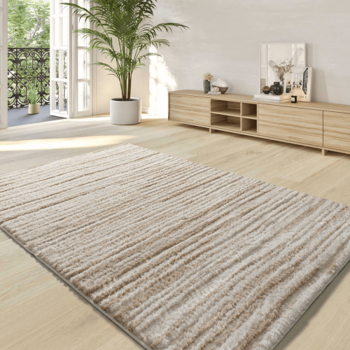 Alfombra Estilo Escandinavo, Reciclada y con Relieve Lima 3501 Beige - Universal (2)
