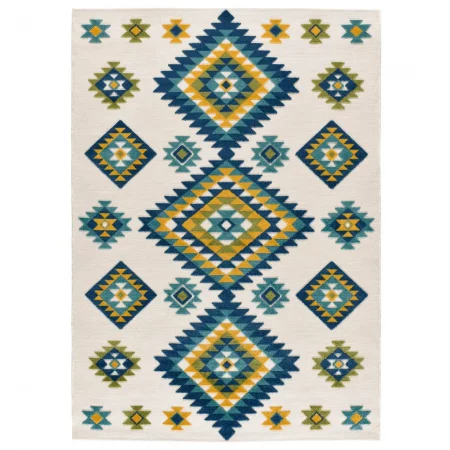 Alfombra Étnica con Relieve de Exterior-Interior Mila 23532 Multicolor - Universal (1)