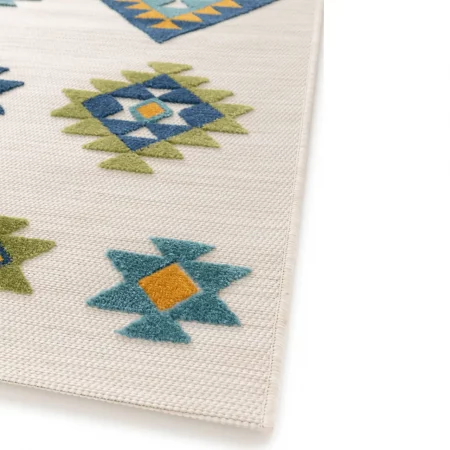 Alfombra Étnica con Relieve de Exterior-Interior Mila 23532 Multicolor - Universal (5)