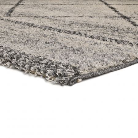 Alfombra Étnica de Estilo Nórdico Shaggy Kasbah 8626 Gris - Universal (3)