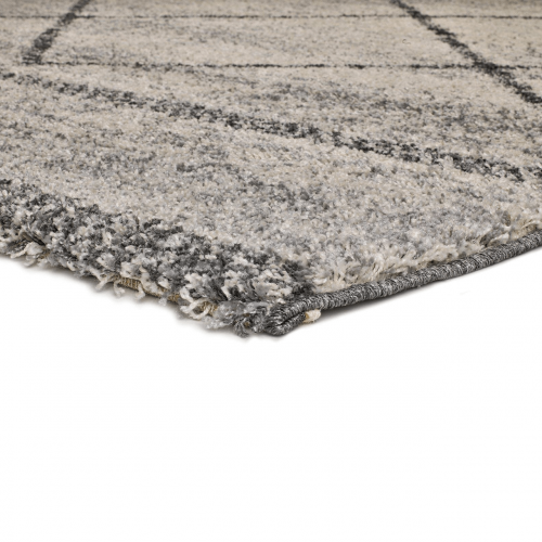 Alfombra Étnica de Estilo Nórdico Shaggy Kasbah 8626 Gris - Universal (3)