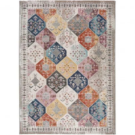 Alfombra Étnica de Estilo Vintage Mirva 20049 Multicolor - Universal-1