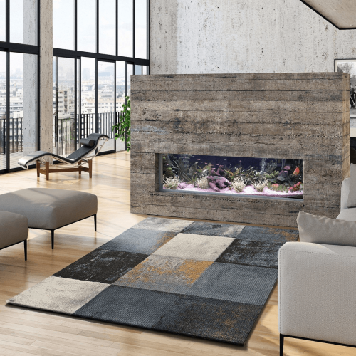 Alfombra Geométrica PatchWork Adra 12152 Gris - Universal (2)