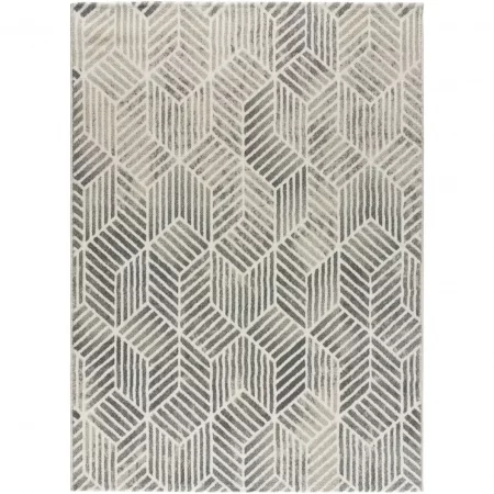Alfombra Geométrica Sensation 12389 Plata - Universal-1