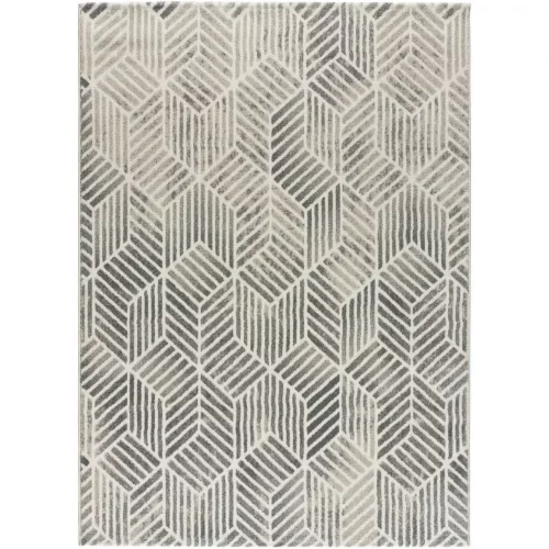 Alfombra Geométrica Sensation 12389 Plata - Universal-1