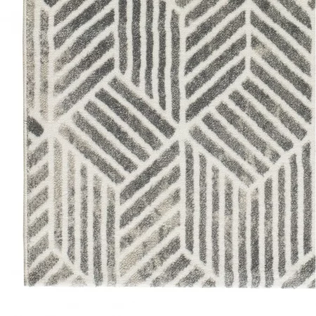 Alfombra Geométrica Sensation 12389 Plata - Universal-6