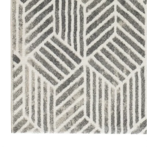 Alfombra Geométrica Sensation 12389 Plata - Universal-6