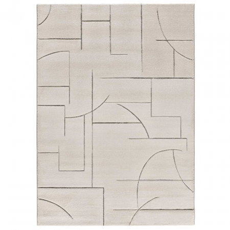 Alfombra Geométrica a Trazos Lena 40264 Crema - Universal (1)