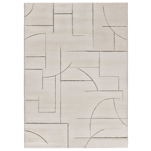 Alfombra Geométrica a Trazos Lena 40264 Crema - Universal (1)
