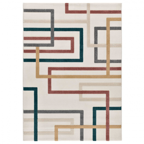 Alfombra Geométrica con Relieve Karisma 12758 Multicolor - Universal (1)