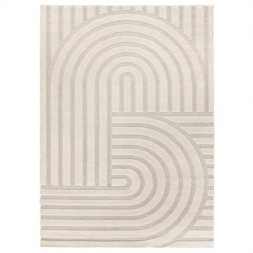 Alfombra Geométrica con Relieve Snowy 59773 Blanco - Universal (1)