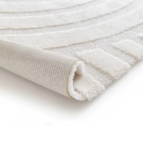 Alfombra Geométrica con Relieve Snowy 59773 Blanco - Universal (3)