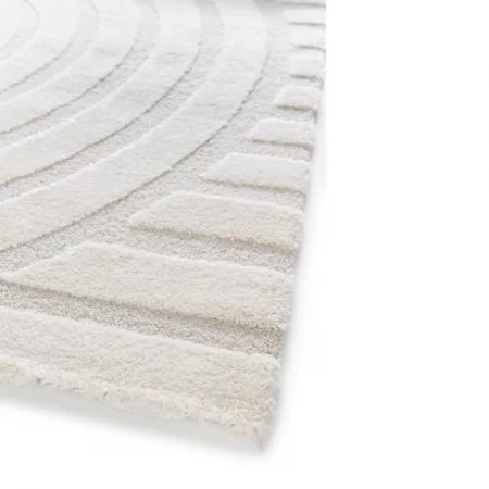 Alfombra Geométrica con Relieve Snowy 59773 Blanco - Universal (4)