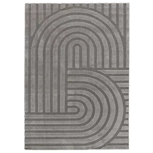 Alfombra Geométrica con Relieve Snowy 59773 Gris - Universal (1)