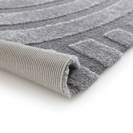 Alfombra Geométrica con Relieve Snowy 59773 Gris - Universal (3)