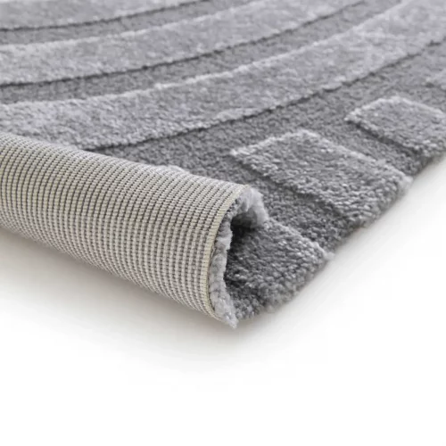 Alfombra Geométrica con Relieve Snowy 59773 Gris - Universal (3)