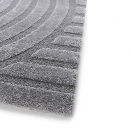 Alfombra Geométrica con Relieve Snowy 59773 Gris - Universal (4)