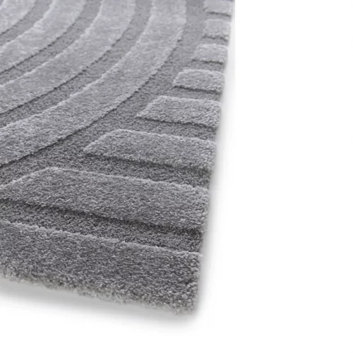Alfombra Geométrica con Relieve Snowy 59773 Gris - Universal (4)