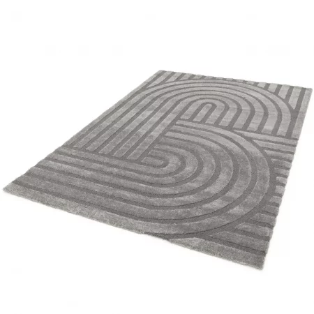 Alfombra Geométrica con Relieve Snowy 59773 Gris - Universal (5)