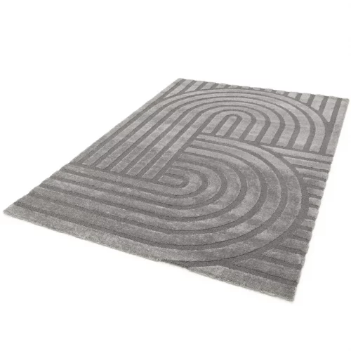 Alfombra Geométrica con Relieve Snowy 59773 Gris - Universal (5)