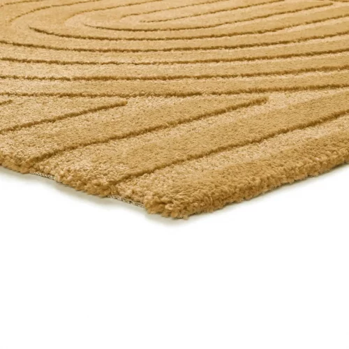 Alfombra Geométrica con Relieve Snowy 59773 Mostaza - Universal (3)