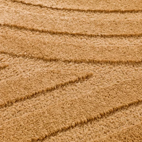 Alfombra Geométrica con Relieve Snowy 59773 Mostaza - Universal (4)