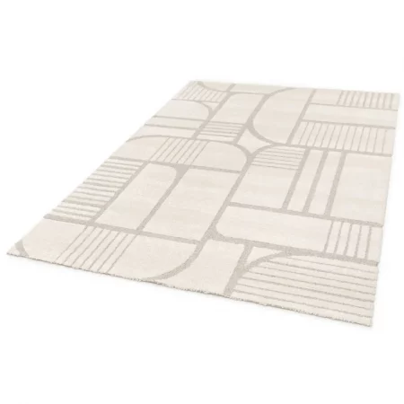Alfombra Geométrica con Relieve Snowy 59776 Blanco - Universal (5)