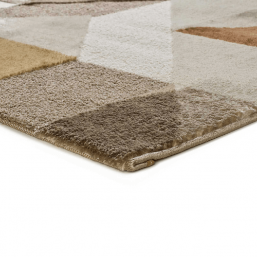 Alfombra Geométrica con Relieve en Tonos Tierra Melfi 4501 - Universal (4)