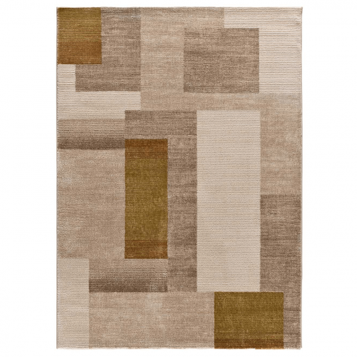 Alfombra Geométrica con Relieve en Tonos Tierra Melfi 4510 - Universal (1)
