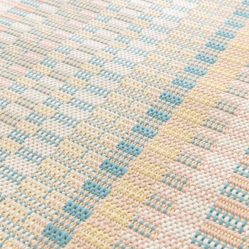 Alfombra Geométrica de Exterior en Tonos Pastel Manila 17616 Multicolor - Universal (4)