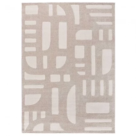 Alfombra Geométrica de Tacto Suave 77308 Beige - Universal (1)