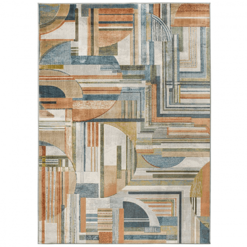 Alfombra Geométrica en Viscosa Bleik 22 Multicolor - Universal (1)