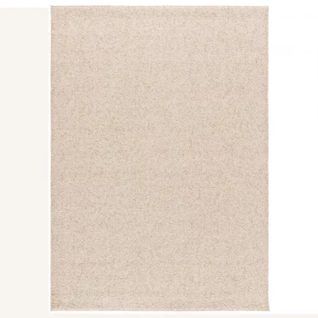 Alfombra Lavable Tejido en Bucle Petra Liso Blanco - Universal (1)