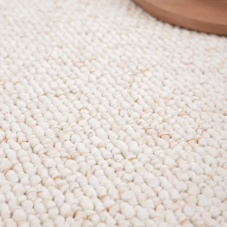 Alfombra Lavable Tejido en Bucle Petra Liso Blanco - Universal (5)