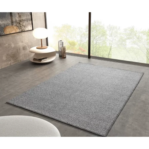 Alfombra Lavable Tejido en Bucle Petra Liso Plata - Universal (2)