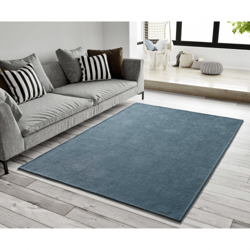 Alfombra Lisa Lavable Harris Liso Azul - Universal (2)
