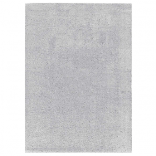 Alfombra Lisa tipo Shaggy Loft Liso Plata - Universal (1)
