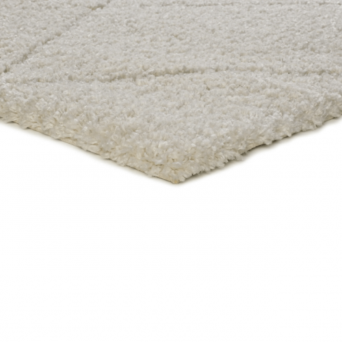 Alfombra Shaggy Estilo Escandinavo Rombos Atesa 80260 Blanco - Universal (4)