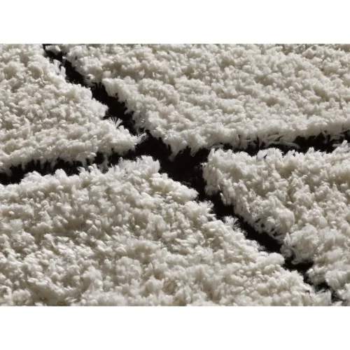 Alfombra Shaggy Estilo Escandinavo Rombos Atesa 80260 Crema - Universal (3)