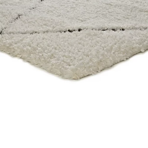 Alfombra Shaggy Estilo Escandinavo Rombos Atesa 80260 Crema - Universal (4)