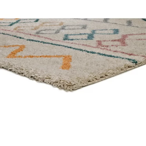Alfombra Shaggy Estilo Nórdico Ulai 8653 Multicolor - Universal-4
