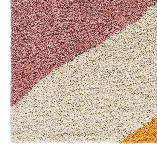 Alfombra Shaggy Estilo Nórdico Ulai 8657 Multicolor - Universal-6