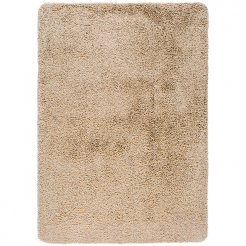 Alfombra Shaggy Lavable Alpaca Liso Beige - Universal (1)