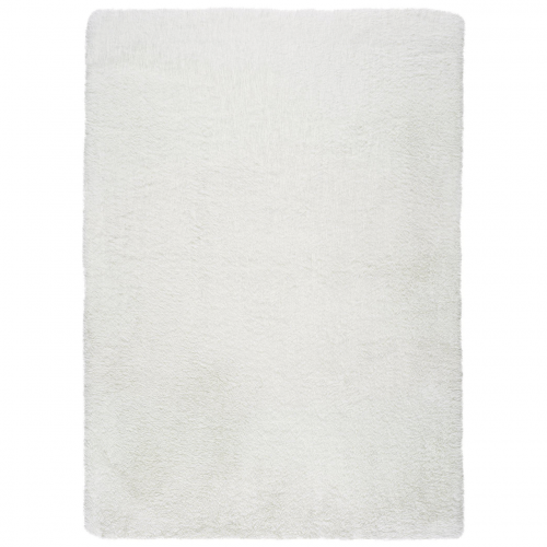 Alfombra Shaggy Lavable Alpaca Liso Blanco - Universal (1)
