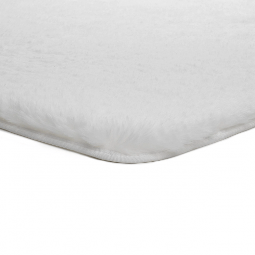 Alfombra Shaggy Lavable Alpaca Liso Blanco - Universal (3)
